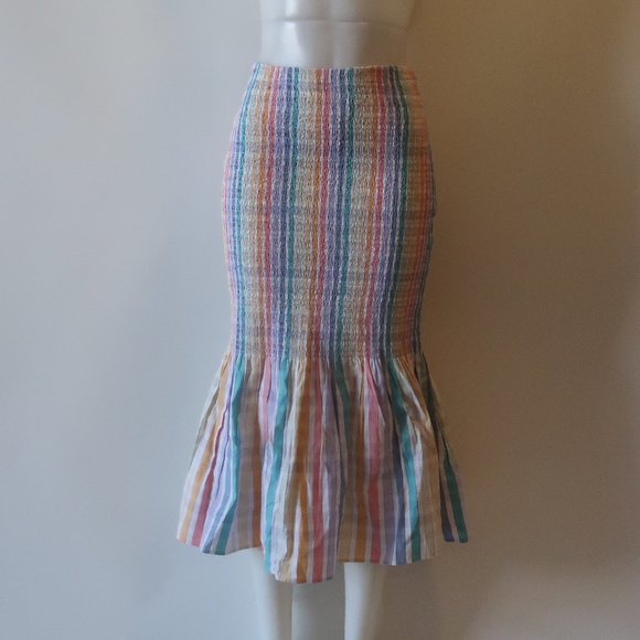 J. Crew Dresses & Skirts - NWT Womens J. Crew Multi Color Strapless Smocked Midi Skirt Size 2*